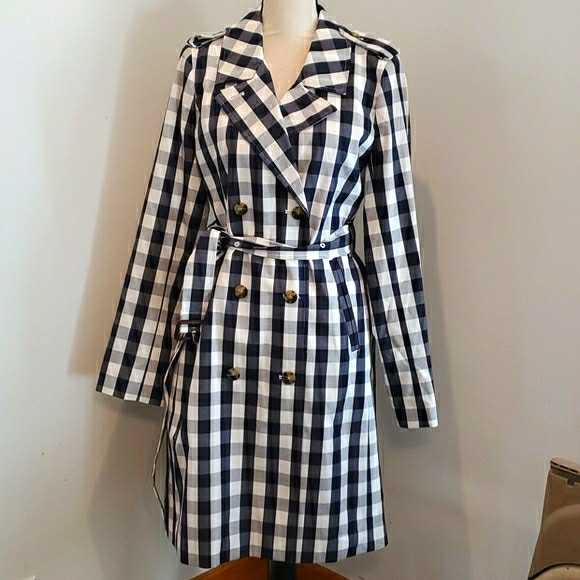 J. Crew Jackets & Blazers - NWT J. Crew 2011 Icon Oversize Gingham Trenchcoat